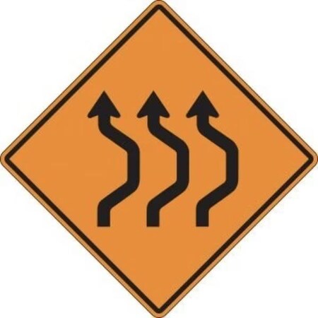 Accuform RIGID CONSTRUCT ION SIGN THREE LANE FRK230DP FRK230DP